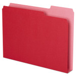 Pendaflex Double Stuff File Folders, 1/3-Cut Tabs: Assorted, Letter Size, 1.5" Expansion, Red, 50/Pack