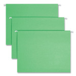 Smead Colored Hanging File Folders with 1/5 Cut Tabs, Letter Size, 1/5-Cut Tabs, Green, 25/Box