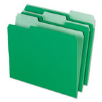Pendaflex Interior File Folders, 1/3-Cut Tabs: Assorted, Letter Size, Bright Green, 100/Box