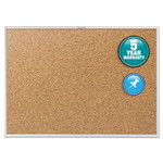 Quartet Classic Series Cork Bulletin Board, 36 x 24, Natural Surface, Silver Anodized Aluminum Frame (QRT2303) View Product Image