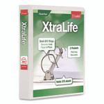 Cardinal XtraLife ClearVue Non-Stick Slant-D Ring Binder, 3 Rings, 1.5" Capacity, 11 x 8.5, White