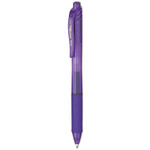 Pentel EnerGel-X Gel Pen, Retractable, Medium 0.7 mm, Violet Ink, Translucent Violet/Violet Barrel, Dozen (PENBL107V) View Product Image