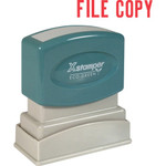 Shachihata Inc "File Copy" Pre-inked Stamp, 1/2"x1-5/8", Red Ink (XST1071) View Product Image