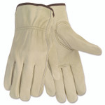MCR Safety Economy Leather Driver Gloves, Medium, Beige, Pair