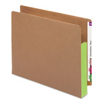 Smead Redrope Drop-Front End Tab File Pockets, Fully Lined 6.5" High Gussets, 3.5" Expansion, Letter Size, Redrope/Green, 10/Box (SMD73680) View Product Image