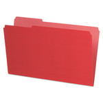 Pendaflex Interior File Folders, 1/3-Cut Tabs: Assorted, Legal Size, Red, 100/Box