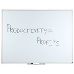 AbilityOne 7110015550293, SKILCRAFT Magnetic Porcelain Marker Board, 36" x 48", White Surface, White Aluminum Frame