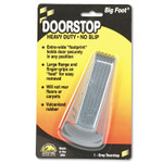 Master Caster Big Foot Doorstop, No Slip Rubber Wedge, 2.25w x 4.75d x 1.25h, Gray Product Image 