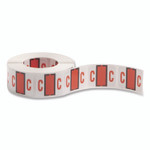 Smead A-Z Color-Coded End Tab Filing Labels, C, 1 x 1.25, White, 500/Roll