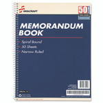AbilityOne 7530002866952, SKILCRAFT Spiralbound Memorandum Book, Medium/College Rule, Blue/White Cover, (50) 11 x 8.5 Sheets, 12/Pack