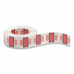 Smead Numerical End Tab File Folder Labels, 0, 1 x 1.25, White, 500/Roll