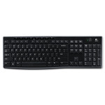 Logitech K270 Wireless Keyboard, USB Unifying Receiver, Black