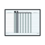 Quartet Employee In/Out Board System, Up to 15 Employees, 24 x 18, Porcelain White/Gray Surface, Black Aluminum Frame (QRT781G) View Product Image