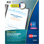 Avery Sheet Protectors,Side Load,Hvywt, 25/PK,8-1/2"x11", Diam CL (AVE76001) View Product Image