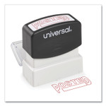 Universal Message Stamp, POSTED, Pre-Inked One-Color, Red (UNV10065) View Product Image