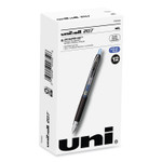 uniball 207 Ultra Micro Gel Pen, Retractable, Ultra-Micro 0.38 mm, Blue Ink, Clear/Black Barrel