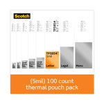 Scotch Laminating Pouches, 5 mil, 9" x 11.5", Gloss Clear, 100/Pack (MMMTP5854100) View Product Image