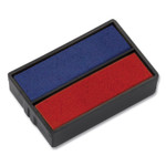 Trodat T4850 Printy Replacement Pad for Trodat Self-Inking Stamps, 0.19" x 1", Blue/Red