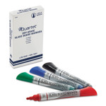 Quartet Premium Glass Board Dry Erase Marker, Broad Bullet Tip, Assorted Colors, 4/Pack (QRT79552) View Product Image