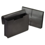 Pendaflex Expanding Portfolio, 5.25" Expansion, 1 Section, Elastic Cord Closure, Legal Size, Black