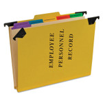 Pendaflex Hanging-Style Personnel Folders, 5 Dividers with 1/5-Cut Tabs, Letter Size, 1/3-Cut Exterior Tabs, Yellow