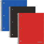 Tops Notebook, 1-Subject, 100-Sheet, 9"Wx11"Lx3/10"H, 3/PK, AST (TOP10390) View Product Image