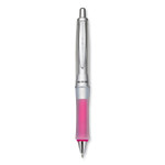Pilot Dr. Grip Center of Gravity Ballpoint Pen, Retractable, Medium 1 mm, Black Ink, Silver/Pink Grip Barrel (PIL36182) View Product Image