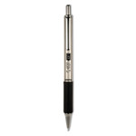 Zebra F-402 Ballpoint Pen, Retractable, Fine 0.7 mm, Black Ink, Stainless Steel/Black Barrel (ZEB29210) View Product Image