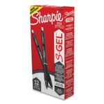 Sharpie S-Gel S-Gel High-Performance Gel Pen, Retractable, Bold 1 mm, Black Ink, Black Barrel, Dozen