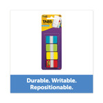 Post-it 1" Wide Tabs with Dispenser, Aqua, Lime, Red, Yellow, 88/Pack (MMM70005179232) View Product Image