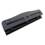 AbilityOne 7520016203827 SKILCRAFT Light-Duty Three-Hole Punch, 9/32" Holes, 10-Sheet, Black (NSN6203827) View Product Image