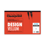 Clearprint Design Vellum Paper, 16 lb Bristol Weight, 11 x 17, Translucent White, 50/Pad (CLE10001416) View Product Image