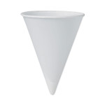 SOLO Cone Water Cups, Cold, Paper, 4 oz, White, 200/Pack (SCC4BR) View Product Image