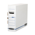 Bankers Box X-Ray Storage Boxes, 5" x 18.75" x 14.88", White/Blue, 6/Carton (FEL00650) View Product Image