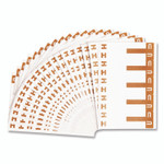 Smead AlphaZ Color-Coded First Letter Combo Alpha Labels, H/U, 1.16 x 3.63, Dark Brown/White, 5/Sheet, 20 Sheets/Pack