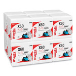WypAll General Clean X60 Cloths, 1/4 Fold, 12.5 x 13, White, 76/Box, 12 Boxes/Carton