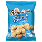 Grandma's Mini Vanilla Creme Sandwich Cookies, 3.71 oz, 24/Carton