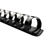 GBC CombBind Standard Spines, 1" Diameter, 225 Sheet Capacity, Black, 100/Box (GBC4000118) View Product Image