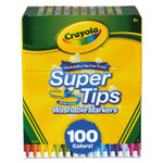 Crayola Super Tips Washable Markers, Fine/Broad Bullet Tips, Assorted Colors, 100/Set (CYO585100) View Product Image