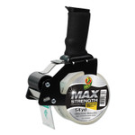 Duck MAX Packaging Tape with Pistol Grip Dispenser, 3" Core, 1.88" x 54.6 yds, Crystal Clear