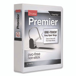 Cardinal Premier Easy Open ClearVue Locking Slant-D Ring Binder, 3 Rings, 1.5" Capacity, 11 x 8.5, White
