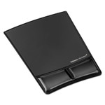 Fellowes Gel Wrist Support with Attached Mouse Pad, 8.25 x 9.87, Black View Product Image