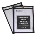 C-Line Shop Ticket Holders, Stitched, Both Sides Clear, 25 Sheets, 5 x 8, 25/Box (CLI46058) View Product Image