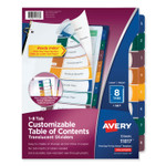 Avery Customizable Table of Contents Ready Index Dividers with Multicolor Tabs, 8-Tab, 1 to 8, 11 x 8.5, Translucent, 1 Set (AVE11817) View Product Image