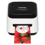 Brother VC-500W Versatile Compact Color Label and Photo Printer with Wireless Networking, 7.5 mm/s Print Speed, 4.4 x 4.6 x 3.8