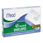 Mead Press-it Seal-it Self-Adhesive Security Envelope, #10, Monarch Flap, Self-Adhesive Closure, 4.25 x 9.13, White, 45/Box