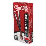 Sharpie Roller Professional Design Roller Ball Pen, Stick, Medium 0.7 mm, Red Ink, Black/Red Barrel, Dozen (SAN2101304) View Product Image
