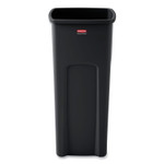 Rubbermaid Commercial Untouchable Square Waste Receptacle, 23 gal, Plastic, Black (RCP356988BK) View Product Image