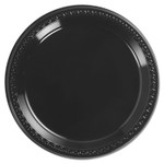 Chinet Heavyweight Plastic Plates, 9" dia, Black, 125/Pack, 4 Packs/Carton (HUH81409) View Product Image