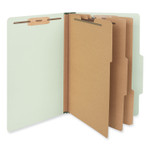 Universal Eight-Section Pressboard Classification Folders, 3" Expansion, 3 Dividers, 8 Fasteners, Legal Size, Green Exterior, 10/Box (UNV10296) View Product Image